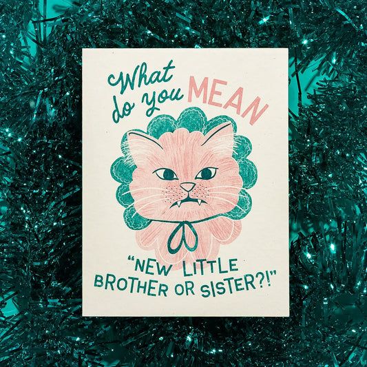 Bromstad Printing Co. - Risograph Geboortekaart 'New brother or sister'