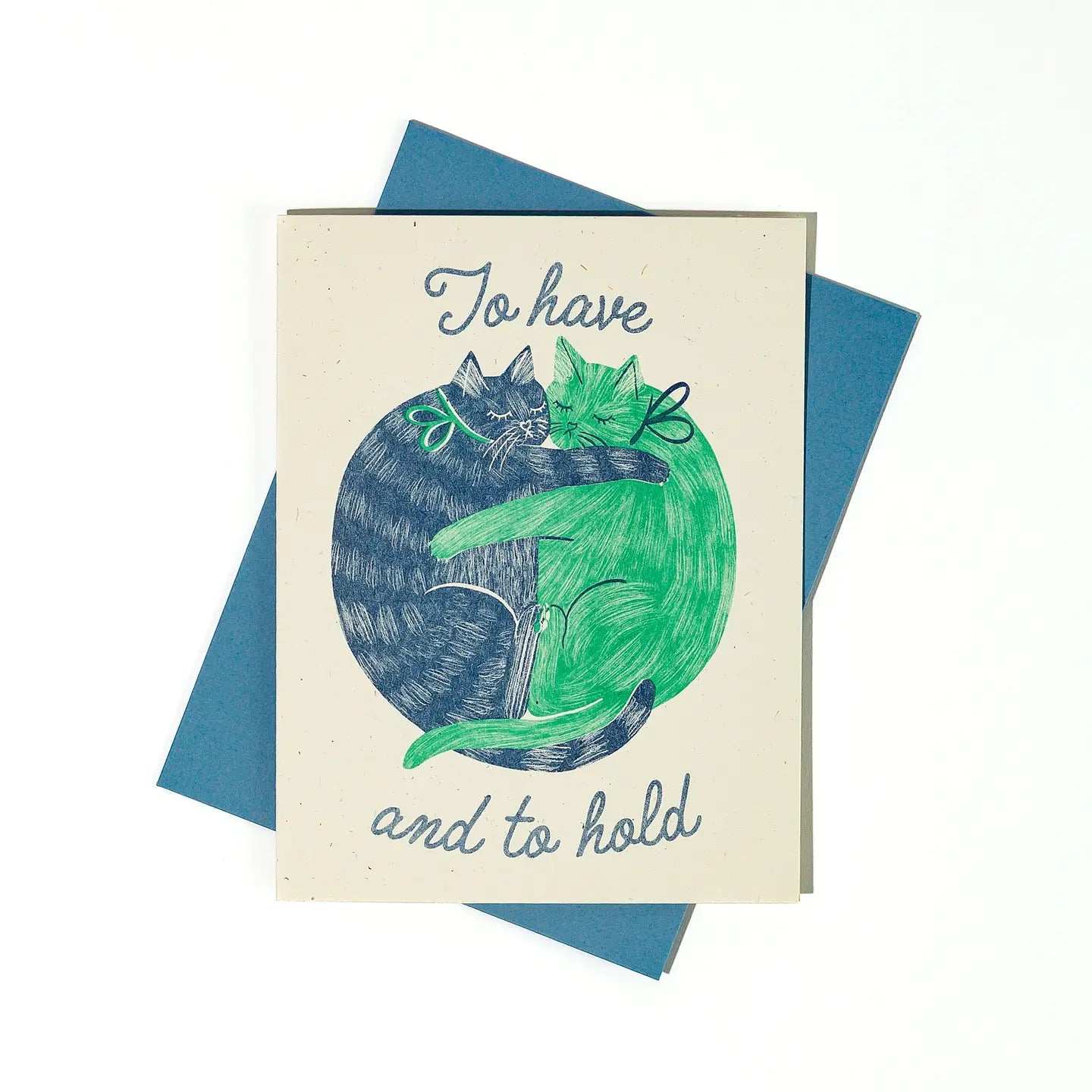 Bromstad Printing Co. - Risograph Wenskaart 'To have and to hold'