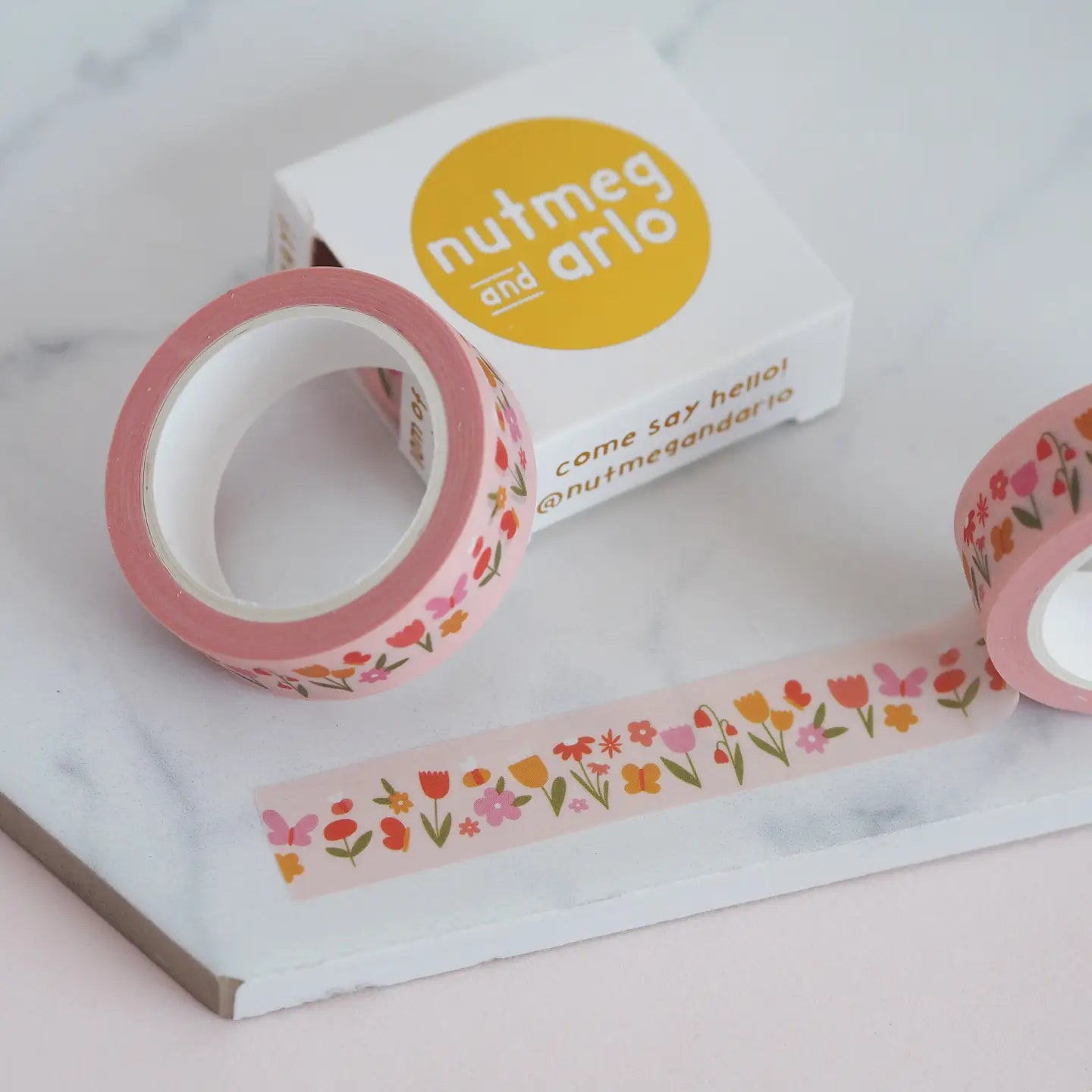 Nutmeg and Arlo Washi Tape - Pink Blossoms
