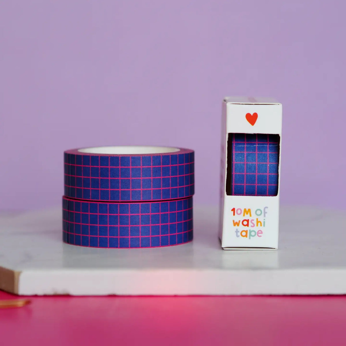 Washi Tape Blauw Raster - Nutmeg and Arlo