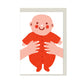 The Printed Peanut Stationery Geboortekaart - Red Baby A7