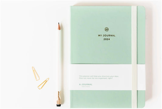 A-Journal - My Journal Agenda 2024 - Mint Green