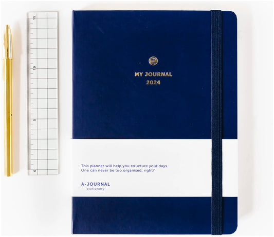 A-Journal - My Journal Agenda 2024 - Dark Blue
