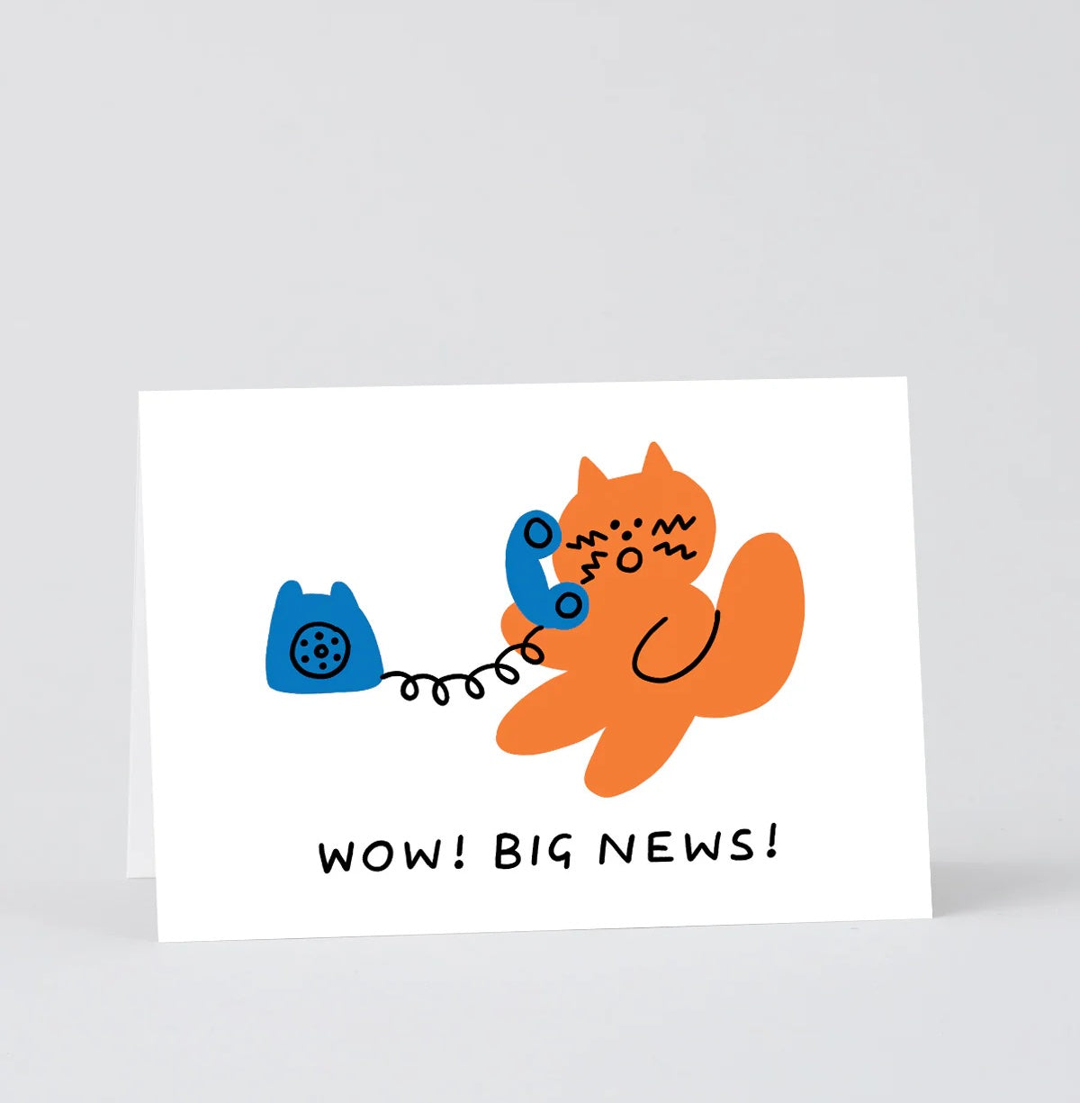 Wrap - Greeting card 'Wow big news!' 