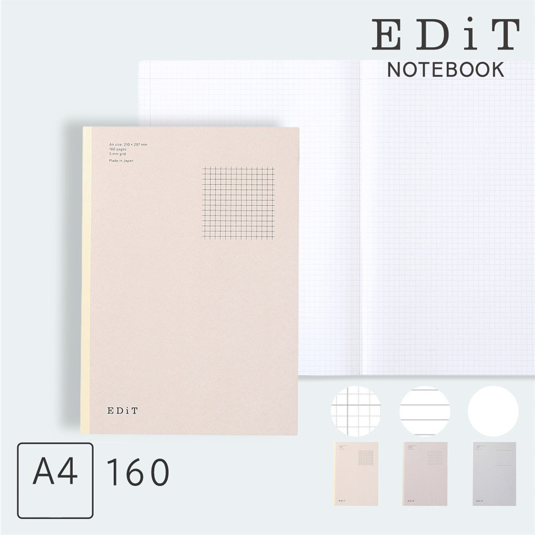A4 notitieboek 5 mm Grid EDiT - Mark's Inc.