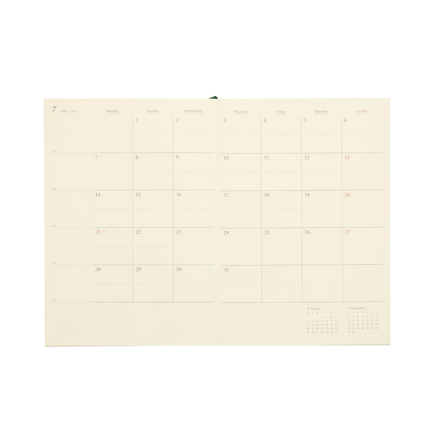 Hightide A5 Planner 2027 Diary Fugen - Navy