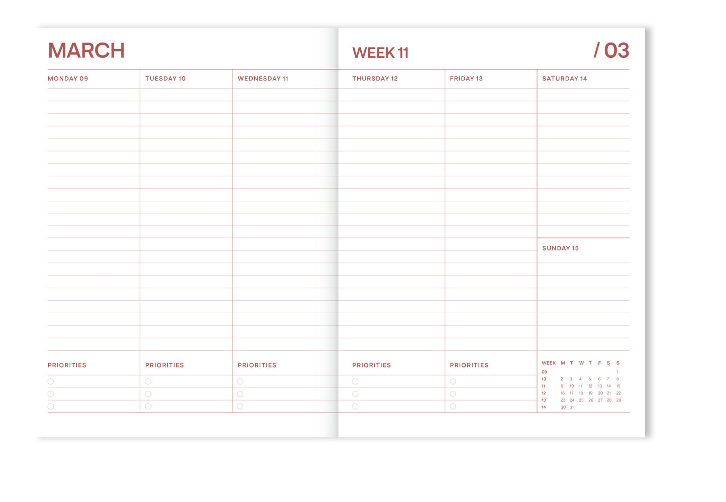 A-Journal Fabrique Schoolagenda 2025/2026 – Sun Beige
