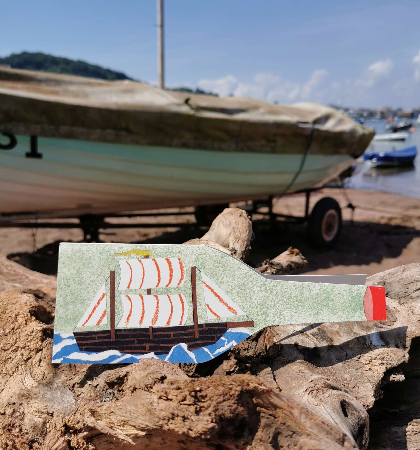 Hadley Wenskaart - Schip in een fles