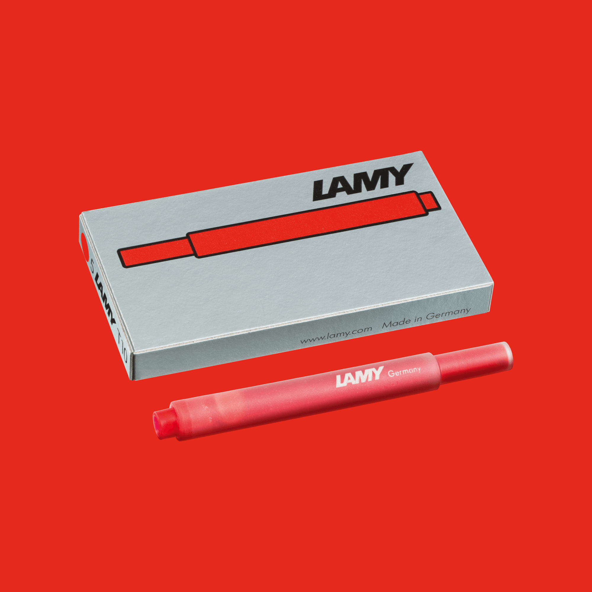 Ink Rood LAMY T10 Inktpatroon 5 Stuks - Rood