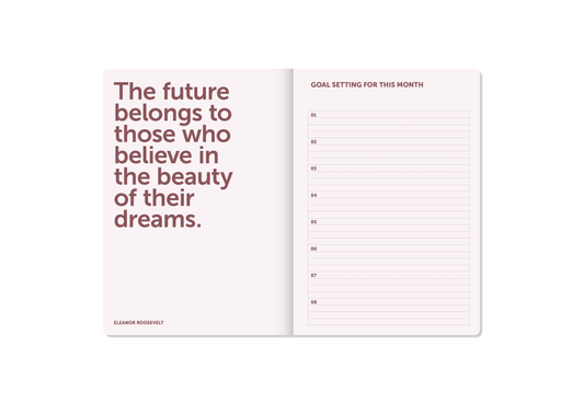 Planner 2027 Diary Spiral Organiser Bordeaux Pink 25x19 - A-Journal Agenda