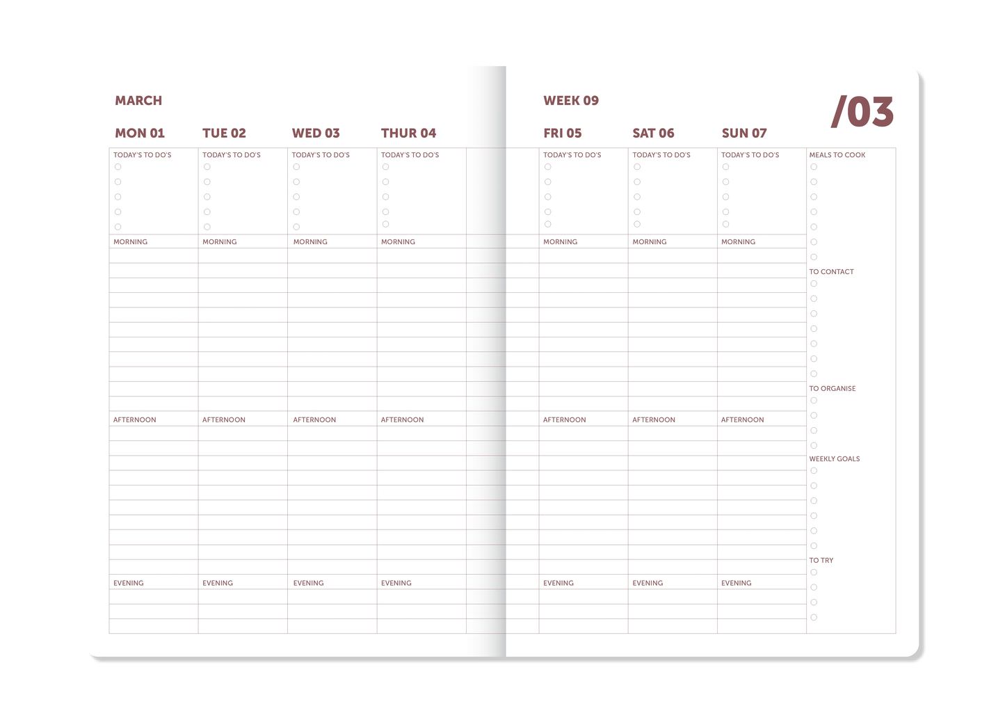 Planner 2026 2027 Pink 25x19 - A-Journal
