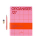 Planner 2027 Diary Spiral Organiser Checkered Pink Red 25x19 - A-Journal