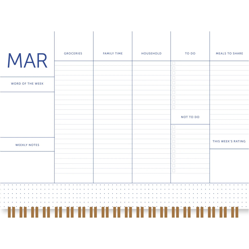 A-Journal Family Planner - Flow Blue 2026