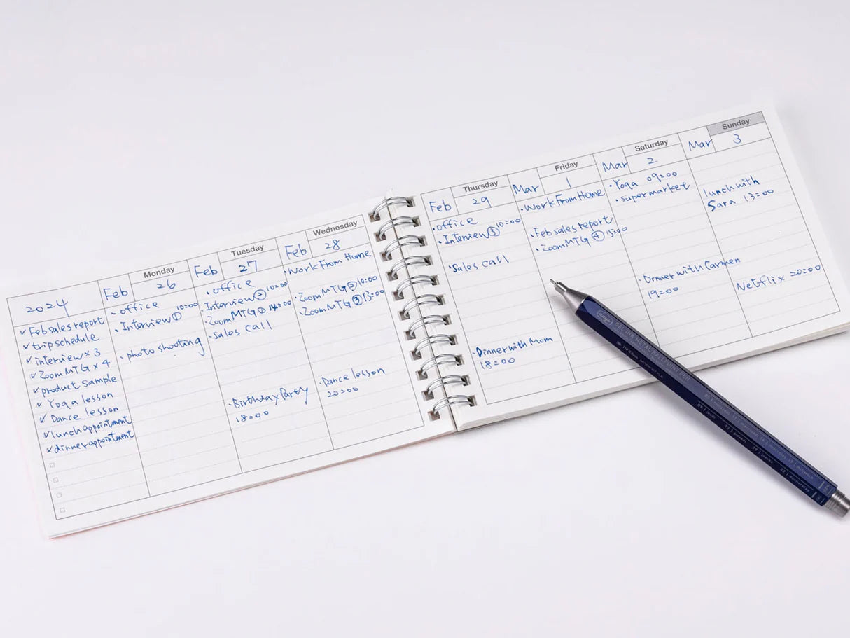 Datumloze Weekly Planner A6 Grijs - Mark’s Inc. Days