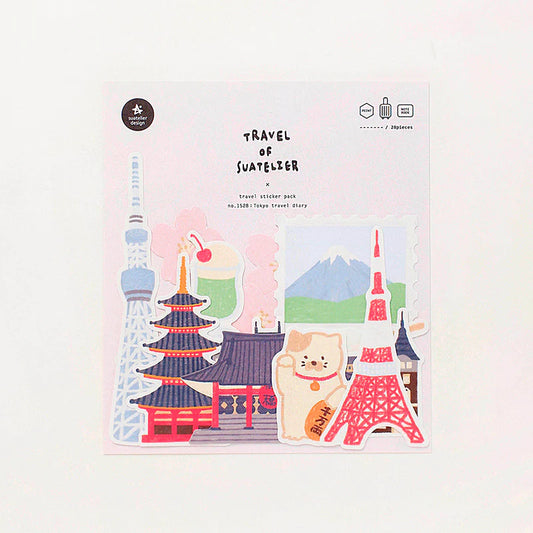 Sticker Set Tokyo Travel Diary - Suatelier Design
