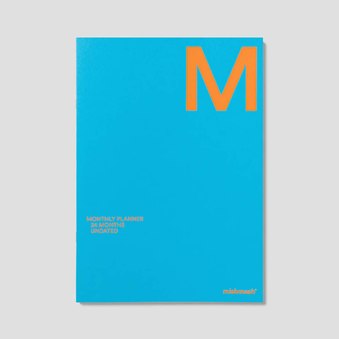 mishmash Monthly Undated Planner A4 - Blue