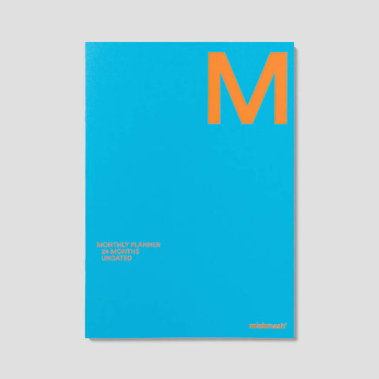 mishmash Monthly Undated Planner A4 - Blue