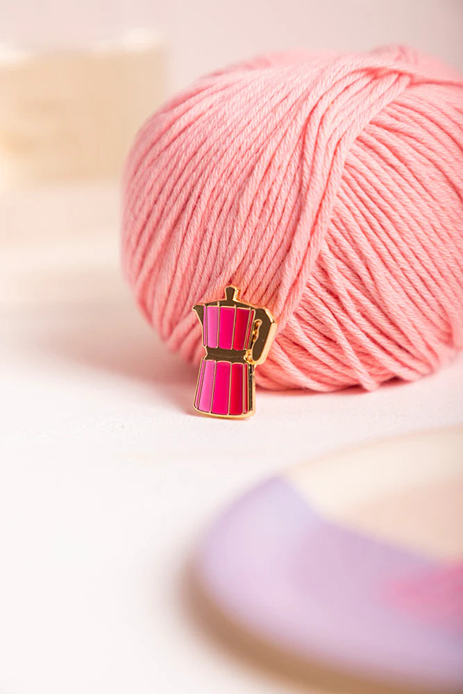ATWS. - Pink Coffee Speld Broche