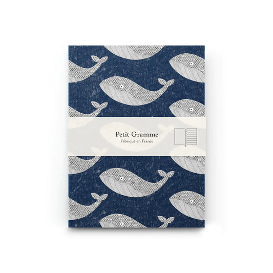 Petit Gramme - A6 Zaknotitieboek Blue Whale (blanco/lined)