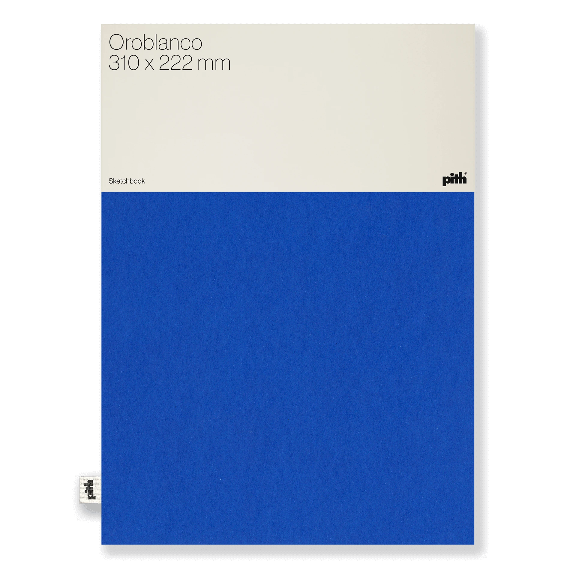 Pith Oroblanco Schetsboek Blue - Voorkant met label