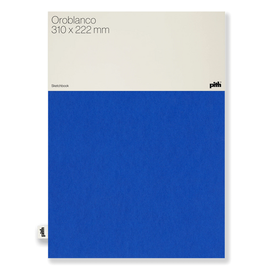 Pith Oroblanco Schetsboek Blue - Voorkant met label