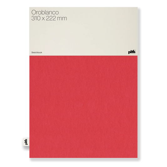 Pith Oroblanco Schetsboek Red - Voorkant met label