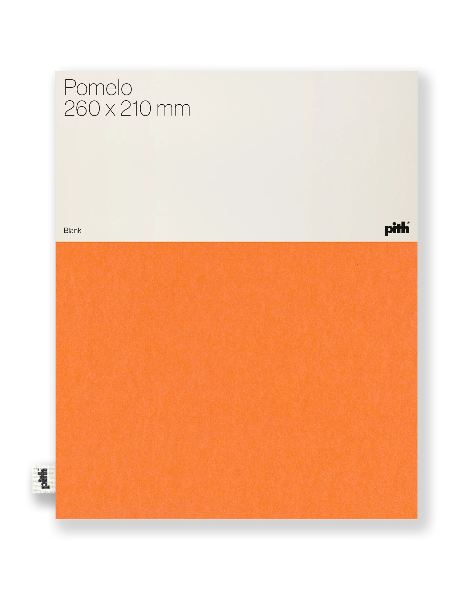 Pith Pomelo Schetsboek Oranje met label