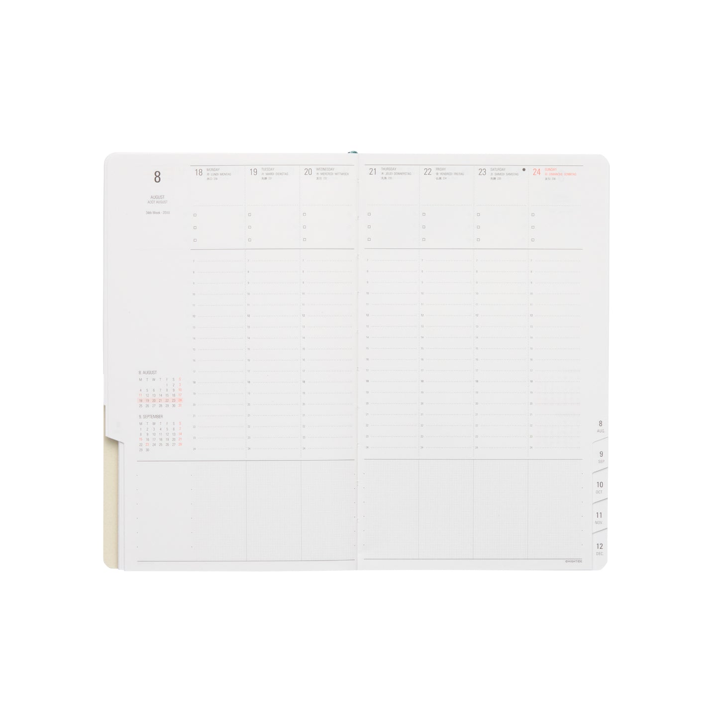 Hightide 2027 Diary Nahe B6 Slim Vertical - Grey