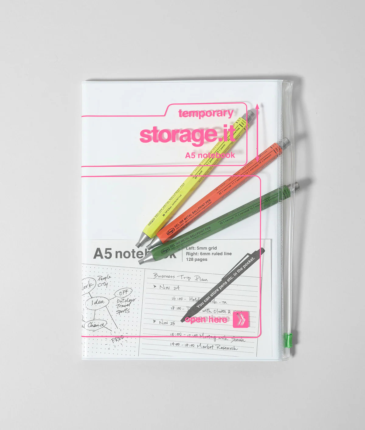 Storage.it Notebook - Dotted/Lined - White A5