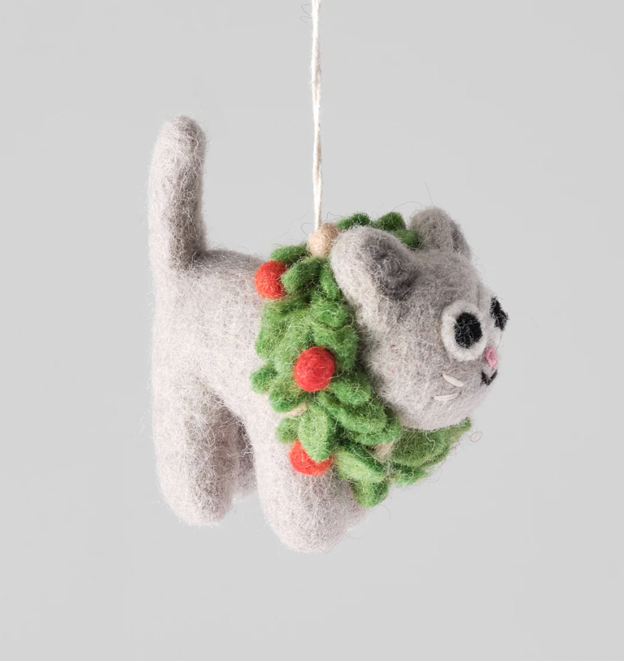 Wrap Vilten Kat Kersthanger - 'Ernest'
