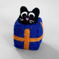Wrap Vilten Kat Kersthanger - 'Roland' blauw