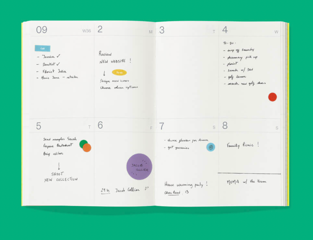 mishmash 24/25 Planner Frames - Lime Yellow