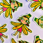 Bloemkolie Sticker - Bananenmeisje