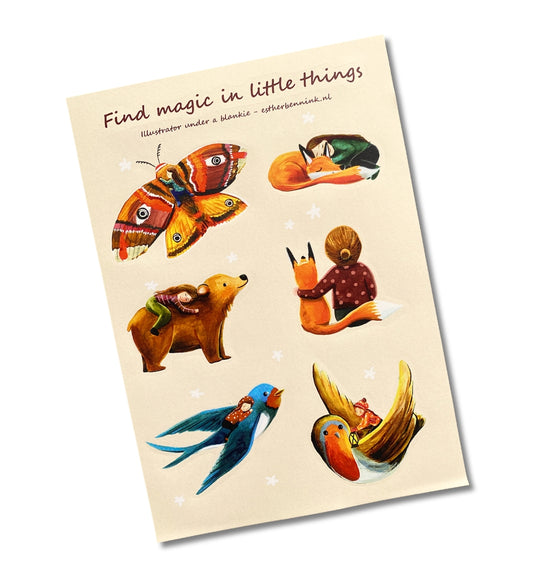 Esther Bennink A5 Sticker Sheet - Find Magic in little things