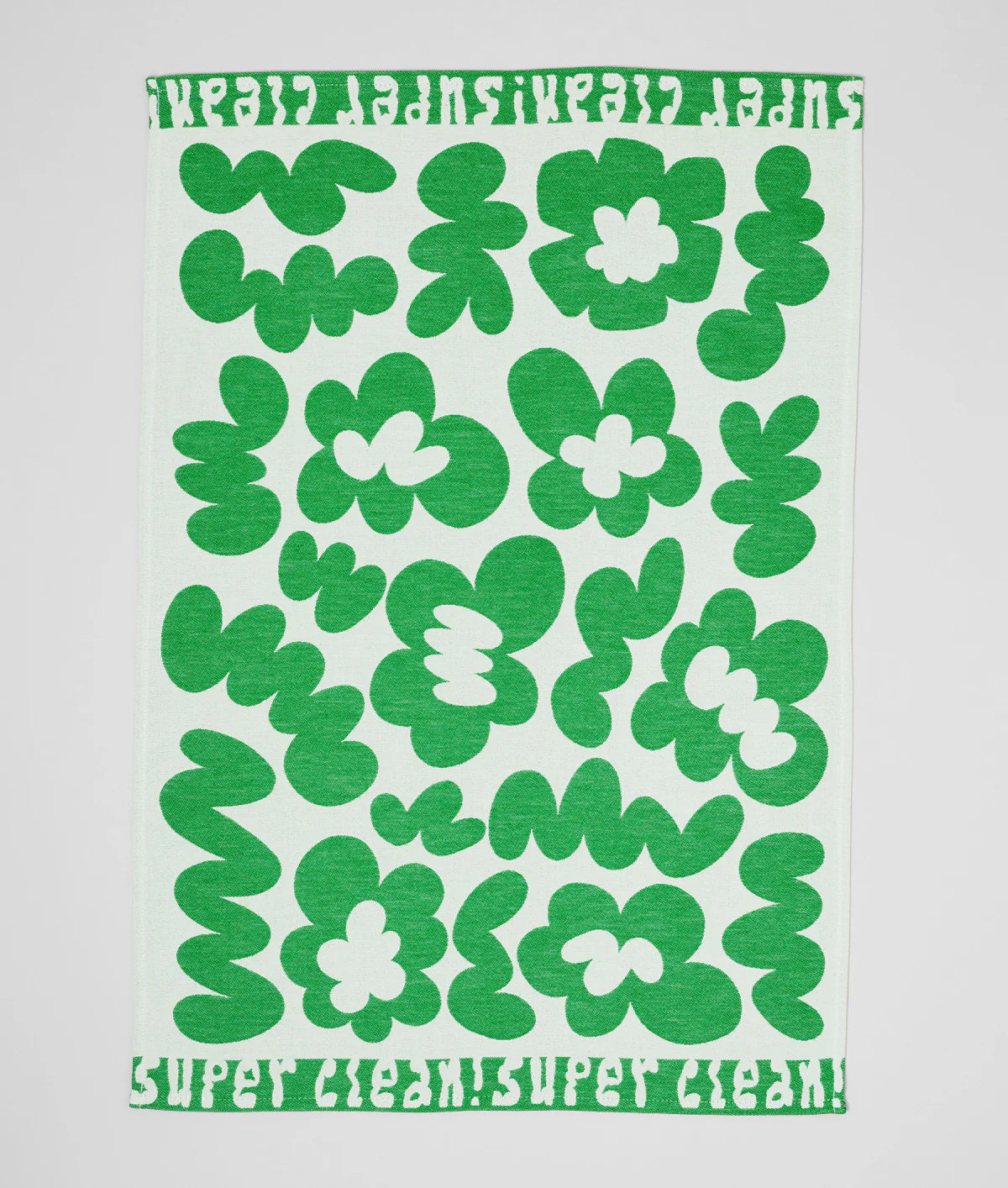 Tea towel Super Clean Green Flowers - Wrap