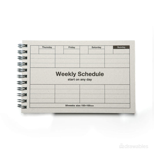 Mark's Inc. Days A6 Gray Weekly Planner
