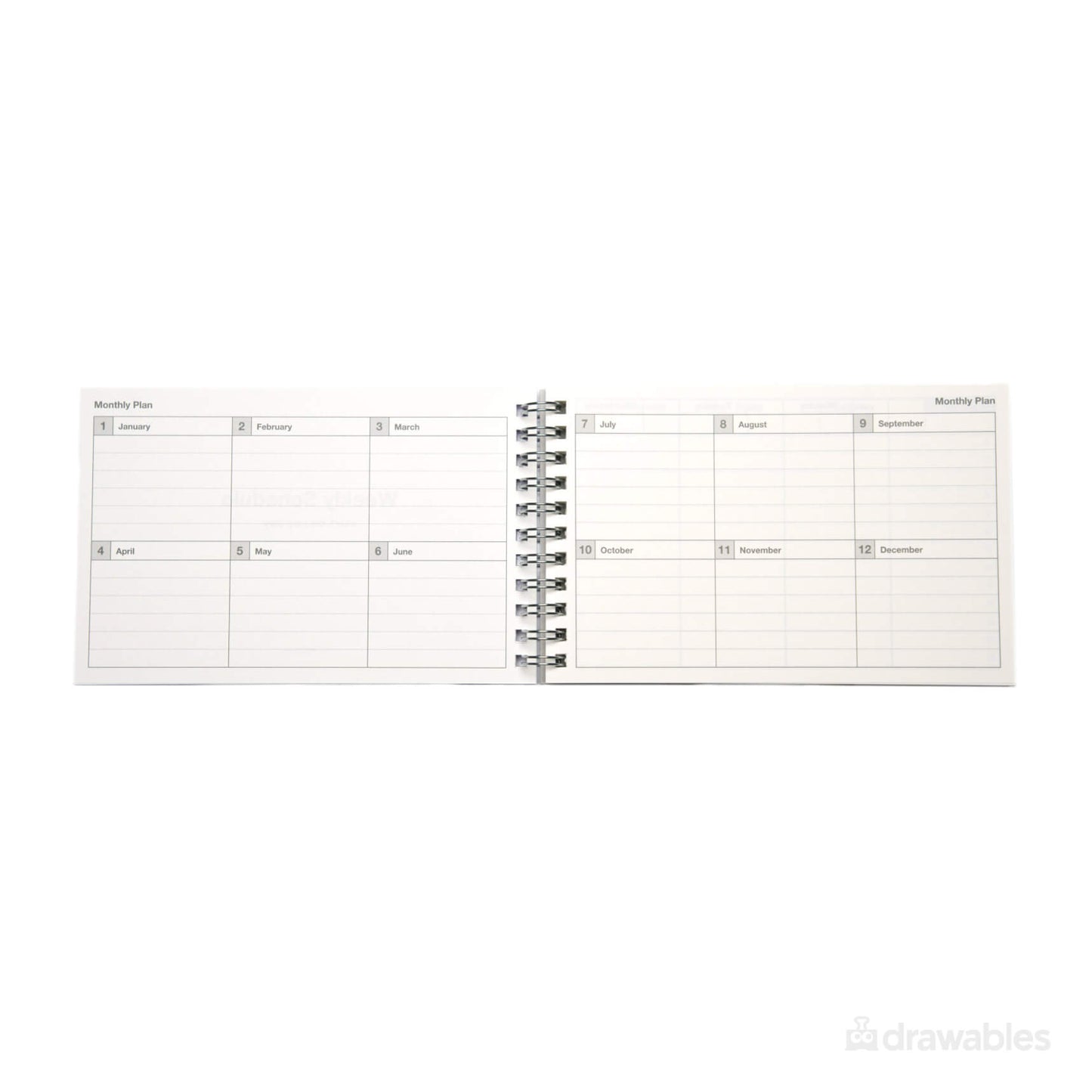 Datumloze Weekly Planner A6 Licht Paars - Mark’s Inc. Days
