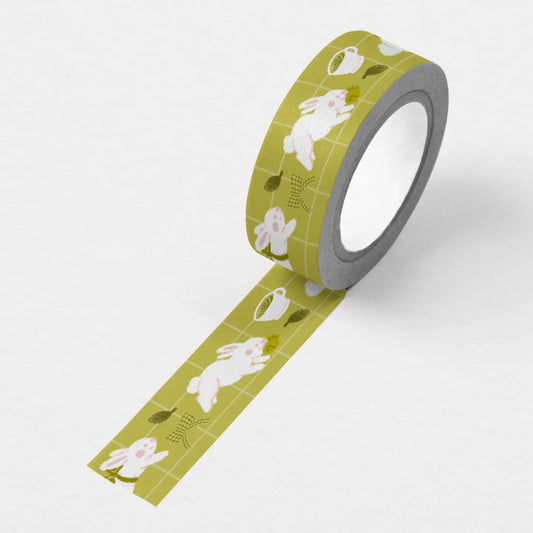 Washi Tape Matcha Konijn - Amélie's workshop papeterie