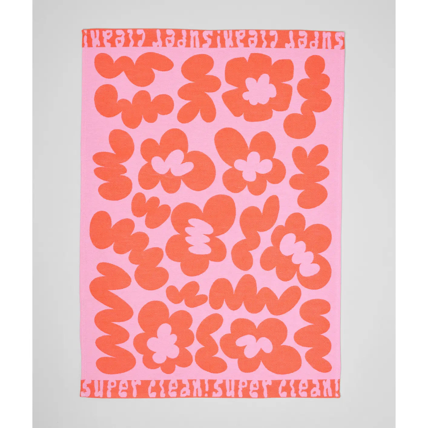 Theedoek Super Clean Roze Bloemen - Wrap