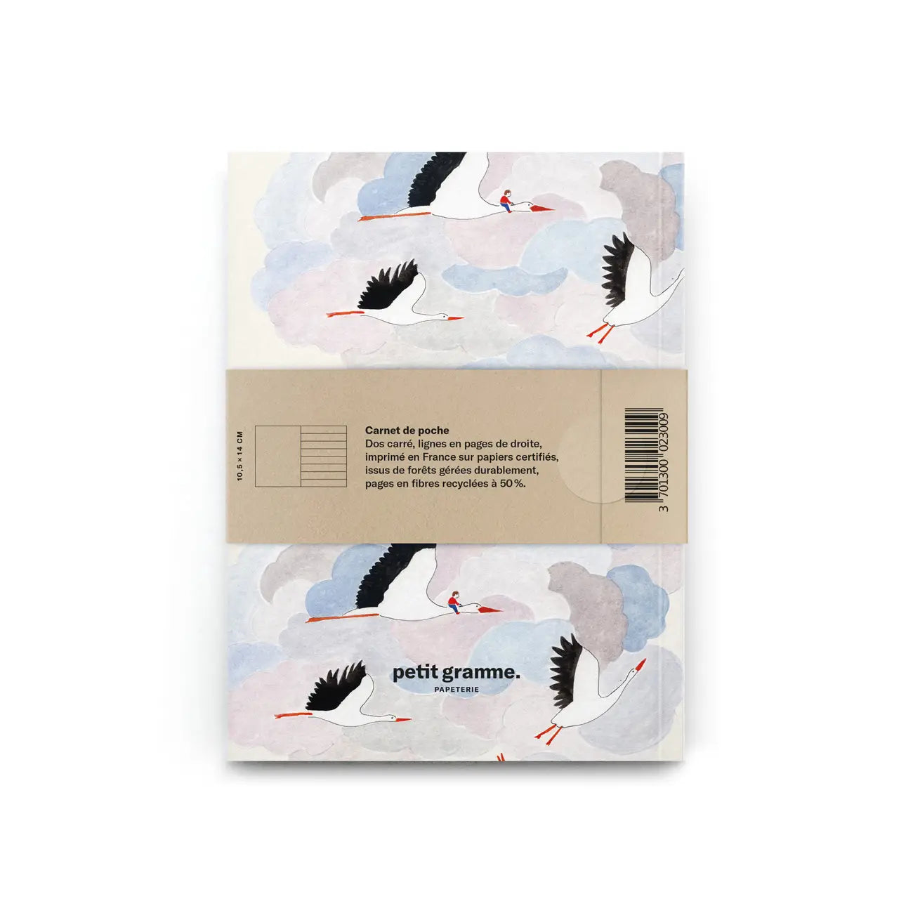 Petit Gramme Notitieboekje - A6 Storks (blanco/lined)