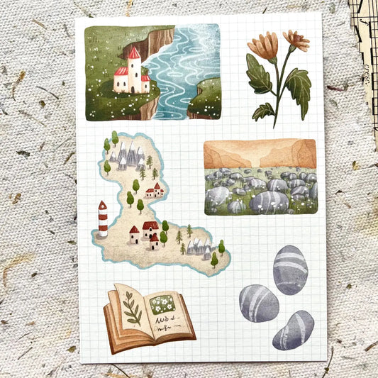 Nikki Dotti - A6 Wenskaart 'Hiking Tour'
