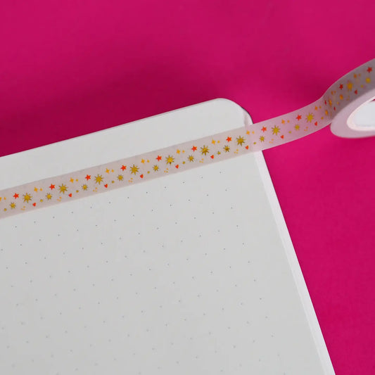 Smalle Washi Tape Goud en Sterren - Nutmeg and Arlo