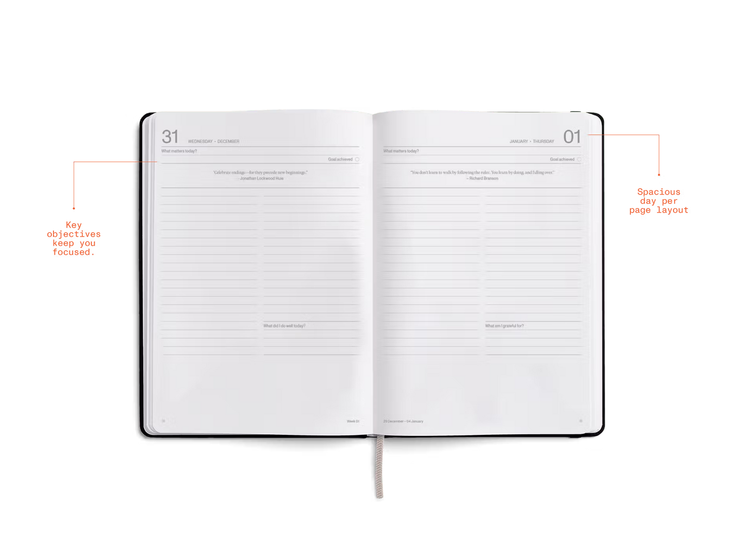 Karst 2026 Daily Planner Volume Set - Ebony