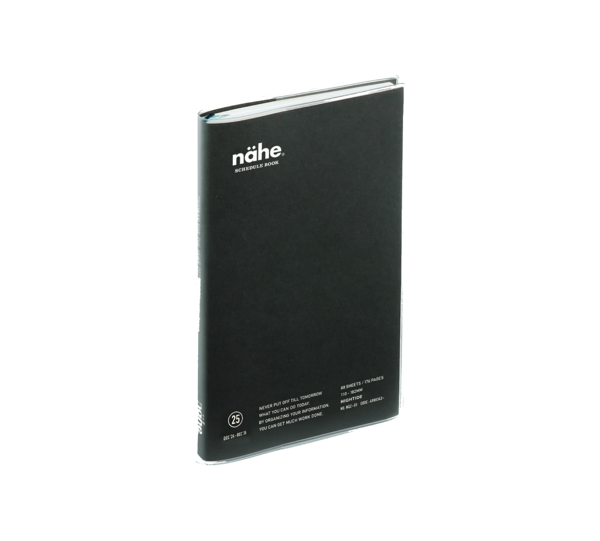 2025 Nähe Diary B6 Slim Vertical - Grey (antraciet)