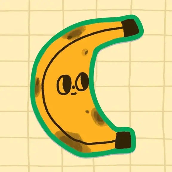 Vinyl sticker Banaan - Bloemkolie
