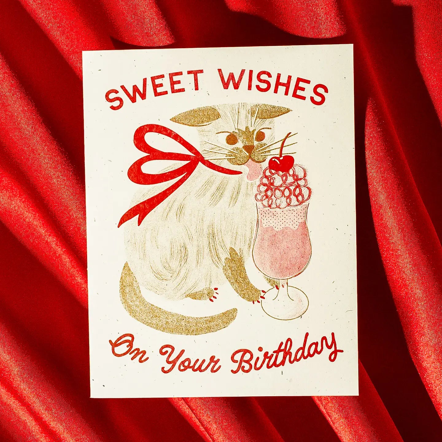 Bromstad Printing Co. - Risograph Verjaardagskaart 'Sweet Wishes'