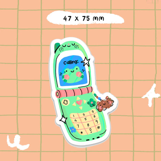 Sticker Bloemkolie - Frog Flip Phone