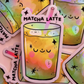 Sticker Holografisch Matcha Latte - Bloemkolie