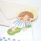 Hadley Kerst Uitklapkaart - Blue Angel