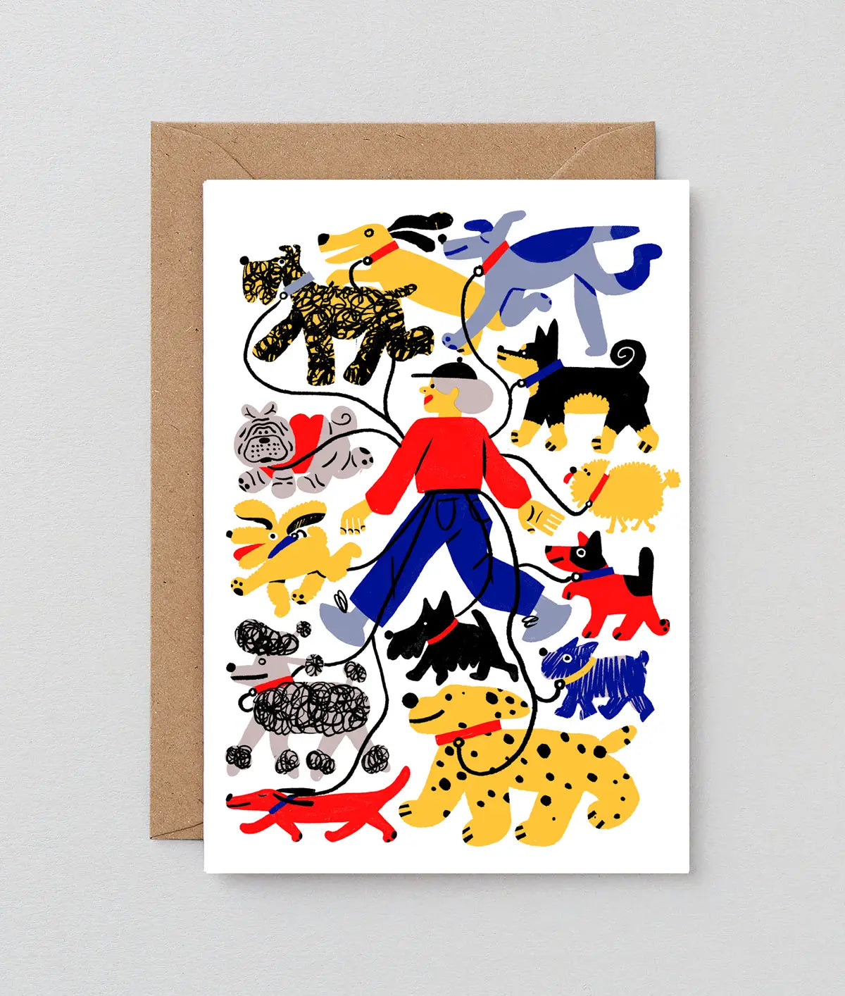 Wrap - Greeting card 'NY Dog walker' 